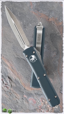 Microtech Ultratech D/E 122-4GY Satin Blade Gray Handle