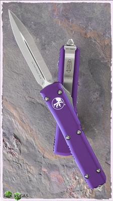 Microtech Ultratech D/E 122-4PU Satin Blade Purple Handle