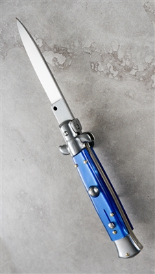 AB 8" Italian Stiletto Flat Grind Blue Acrylic (20CM)