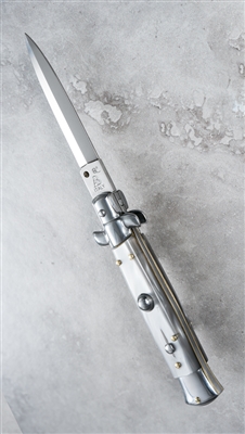 AB 8" Italian Stiletto Dagger Gray Pearlex (20CM)