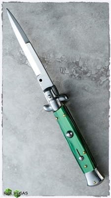 SKM A. Beltrame 9" Bayonet Flat Grind Green Pearlex