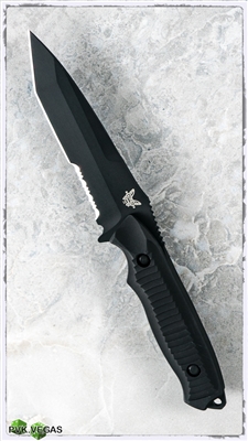 Benchmade Nimravus 141 Fixed Blade Serrated Black Blade