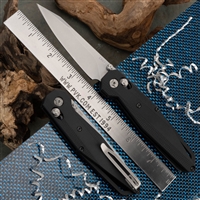 CRKT 3830 Matthew Lerch LCBK Crossbar 154CM Bead Blasted Reverse Tanto Blade, Black G10 Handles