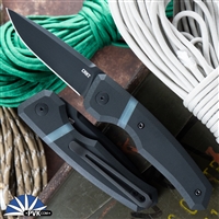 CRKT A1000K Philip Booth Design Scale-Release Auto Michaca, CPM-MagnaCut Black Drop Point Blade, Black G10 Handles