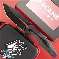 Arcane Design X Isham PLEXUS PVD Finish Blade , Glow Carbon fiber PVD Black Ti PVK Exclusive