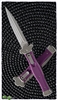 AGA Campolin Zero, N690Co Polished (Tumbled) Dagger Blade, Purple Aluminum Scales