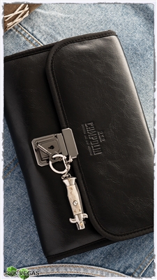 A.G.A. Campolin Knife Black Leather 7 Knife Pouch