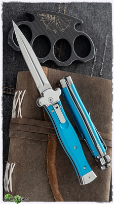 AGA Campolin ZERO Blue (Turquoise) T6 Handle Polished (Tumbled) Dagger Blade