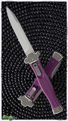 AGA Campolin ZERO Purple T6 Handle Silver Bayonet Blade Polished