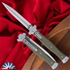 AGA Campolin ZERO+ Green G10 Handle Satin Bayonet Blade