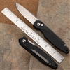 AKC X-treme Dandy Automatic Knife - Black Handle Stonewash Blade