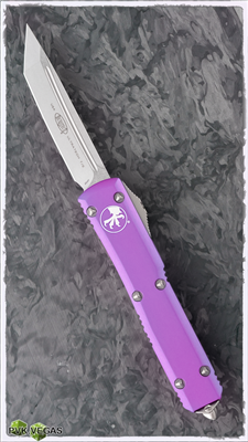 Microtech Ultratech T/E 123-10VI Stonewash Tanto Violet Handle