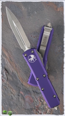 Microtech UTX-85 D/E 232-4PU Satin Blade Purple Handle