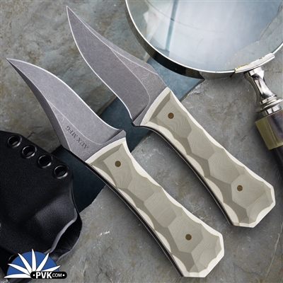 Auxiliary Manufacturing Pocket Bowie,  Mojave/Ivory G10