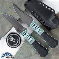 Auxiliary Manufacturing Pocket Bowie XL, Black Stonewash AEB-L Blade,  Show Special G10