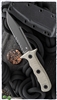 Bastinelli Creations Binome Fixed Blade, Serrated M390, Micarta Handle