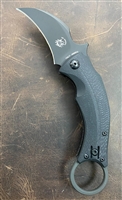 Bastinelli Creations/Fox Knives Black Bird Karambit, Black G-10, 2.5" Black N690