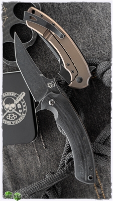 Bastinelli Creations/Fox Knives Fox Bastinelli Geco Frame Lock Flipper, Black G-10, 3.35" Black N690