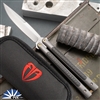 Biegler Bladeworks B-Hawk, Hand Rubbed Satin S35VN, Titanium Handle W/Carbon Fiber Inlay