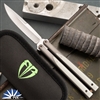 Biegler Bladeworks B-Hawk, Magnacut, Titanium Soft Tail Handle W/ White G10 Inlay