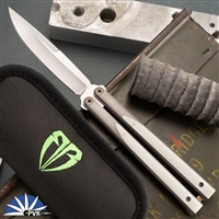 Biegler Bladeworks B-Hawk, Magnacut, Titanium Soft Tail Handle W/G10 Inlay