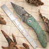 Borka Blades & John Gray Custom Stitch Black Rain Blade, Green & Bronze Textured Ti