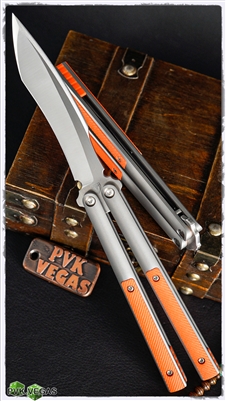 Biegler Bladeworks Soft Tail CPM 154 Rockstyle Orange G10 /Titanium Handles