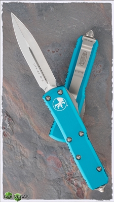 Microtech UTX-85 D/E 232-4TQ Satin Blade Turquoise Handle
