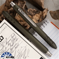 Blackside Customs Pen - Aircraft Aluminum, OD Green, Ti Clip