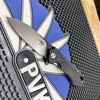 Bestech Knives BG11D-1 Beluga Flipper Knife D2 Black/Satin Two-Tone Blade, Black G10 Handles, Liner Lock