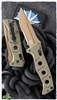 Benchmade Adamas Automatic Knife, OD G-10 Scales, 3.8" Serr FE CPM-CruWear