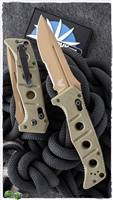 Benchmade Adamas Automatic Knife, OD G-10 Scales, 3.8" Serr FE CPM-CruWear