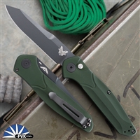 Benchmade Osborne 9400BK Automatic, Green Aluminum, Black S30V