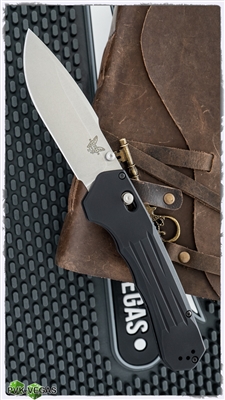 Benchmade 407 Vallation AXIS-Assist Opening, Stonewashed S30V, Black Aluminum