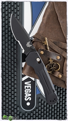 Benchmade 427 Mini Vallation AXIS-Assist Opening, Black Aluminum, Black Serrated CPM-S30V