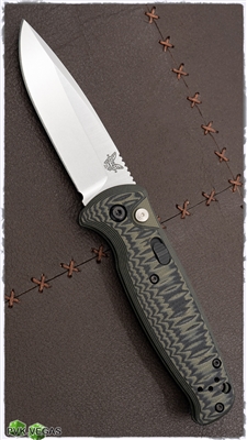 Benchmade CLA Auto 4300-1  Stonewash Blade Blk/Grn G10 Scales