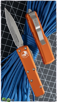 Microtech UTX-85 D/E 232-4OR Satin Blade Orange Handle