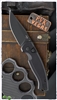 Boker Plus Vox Karakurt Automatic Knife, Black Aluminum Handle, 3" Black 154CM