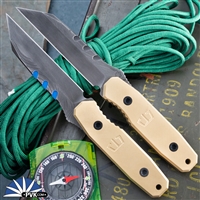 Blackside Customs Americana Beskar Finish Magnacut Blade, Brass Handle Scales