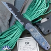 Blackside Customs Americana Reaper Spine Prototype, Sumi Wave Finish Magnacut Blade, Custom Titanium Handle Scales.