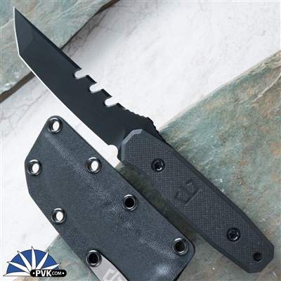 Blackside Customs K1 Kimura Reaper Spine Black Magnacut, Black G10 Handle