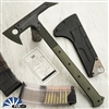 Blackside Customs Rykochet Tomahawk, OD Green S7 Blade , OD Green G10 Handles, Carbon Fiber Plates
