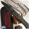 Bob Terzuola & Brian Fellhoelter Collab - Jersey Devil Auto, Black Tanto Magnacut Blade, Black Titanium w/ Carbon Fiber Inlay Handle