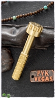 BURN Custom Bit Driver, Brass Knurled Pattern