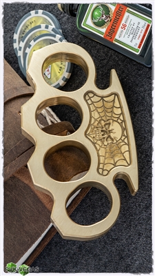 BURN Custom Monster Brass Knucks Web Skull