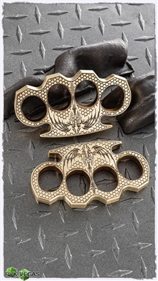 BURN Knives Classic Knuckles 1/2" Brass Dragon