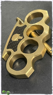 BURN Knives Punisher Knuckles 1/2" Brass Carbon Fiber