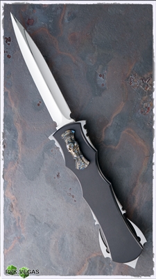 BURN Knives Razor D/A OTF Damascus Scythe