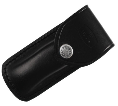 Custom Black Leather Buck 112 Knife Belt Sheath