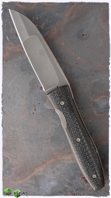 Brad Zinker Compound Wharncliffe, CPM154, Silver Lightning Strike Carbon Fiber Scales